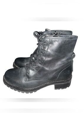 Miz Mooz Women's Leather Lace-Up Boots Calla Black - size 40/9-9.5